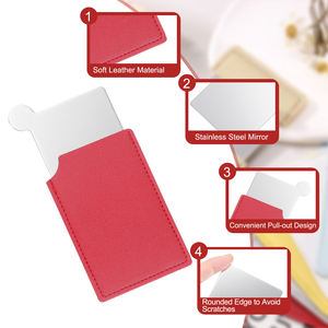 Miroir de poche compact en acier inoxydable, miroir de maquillage, logo personnalisé pour cadeaux d'entreprise, publicité - Product Image 4