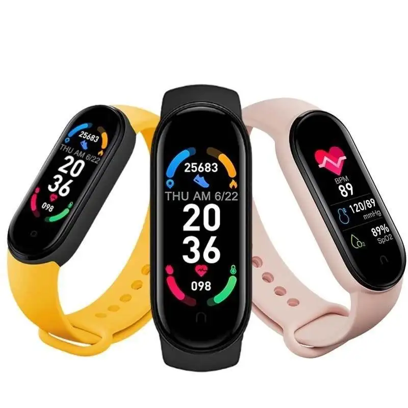 2022 M6 Smart Band Watch Analog Watch Bracelet Wristband Fitness Tracker Blood Pressure Heart Rate BP Monitor Waterproof Watches