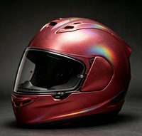 GUANZUN Paillettes Métalliques Rouge Vermillon pour Peinture Automobile, Paillettes d'Aluminium Effet Laser Arc-en-ciel pour Casque de Moto, Revêtement en Poudre Haute Brillance