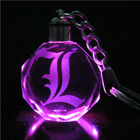Porte-clés lettres arabes musulmanes Led Light Laser Gravé Allah Porte-clés en cristal islamique