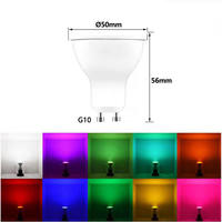 Luz LED GU10 Inteligente, Control Remoto por Voz y Aplicación Wifi, Foco RGB TUYA, Regulable CCT, Decoración Navideña, 110V 220V