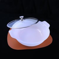 Casserole de cuisson en verre de quartz blanc laiteux de haute pureté, personnalisée par le fabricant, en silice fondue