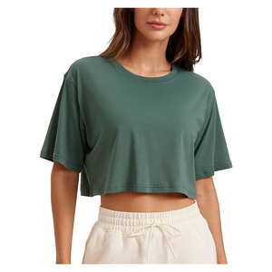 Venta al por mayor de encargo de bajo precio recortada Top Hip <span class=keywords><strong>Pop</strong></span> 100% algodón en blanco de gran tamaño Puff impresión camiseta - Product Image 1