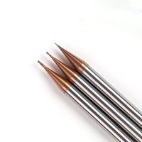 Fraise à queue en carbure KERUISI HRC68, diamètre de la tige 4 mm, diamètre de coupe 0,3-0,8 mm, revêtement nano TIALXN en tungstène massif, outils de coupe CNC OEM/ODM