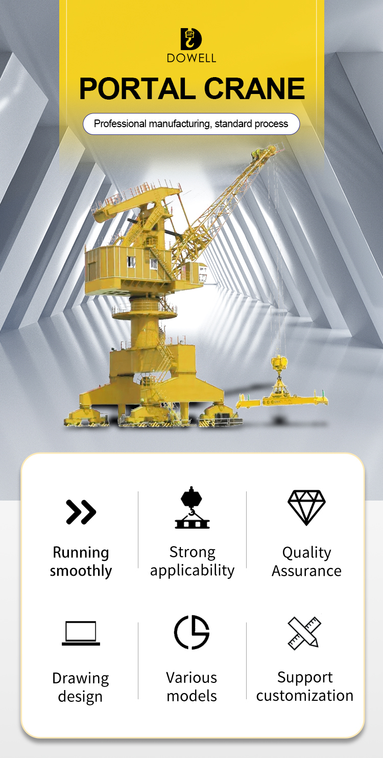 16 Ton Container Portal Crane Four Bar Linkage 40m 380v for sale