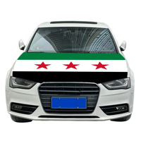 Nouveau drapeau de couverture de capot de voiture syrien drapeau de couverture de moteur de voiture en gros couverture de capot de moteur de voiture résistante à l'usure et Durable personnalisée