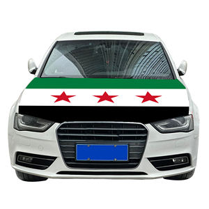 ใหม่ที่คลุมฮู้ดรถยนต์ซีเรียธงฝาครอบเครื่องยนต์รถฝาครอบเครื่องยนต์รถทนทานต่อการสึกหรอและทนทานฝาครอบฮูดรถยนต์ - Product Image 4