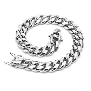 สร้อยข้อมือสแตนเลสสตีลชุบทอง 18K PVD สไตล์ฮิปฮอปสำหรับผู้ชาย พร้อมตัวล็อคหัวมังกร (ขนาด 8/10/12/16/18 มม.) ขายส่ง - Product Image 3