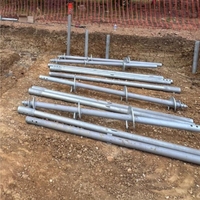 Pieux hélicoïdaux galvanisés à chaud de 1800 mm Q235B EN1090 EXC2 85μm pour passerelles et fondations de ponts