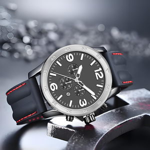 Caliente nuevo con etiquetas hombres reloj negro cuarzo <span class=keywords><strong>hombre</strong></span> reloj moda hombres banda reloj de pulsera hombres - Product Image 6