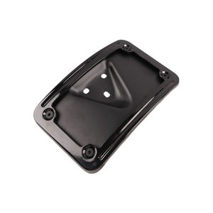 Soporte de montaje de placa de matrícula de disposición curvada para montaje de 3 orificios Harley, negro - Product Image 6