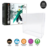 SHP casing Display akrilik Game PlayStation tutup geser bening untuk Game Sony PS1