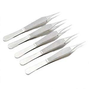 Ensemble de pinces chirurgicales Adson en acier inoxydable à pointe de précision pour la transplantation capillaire, instrument manuel certifié CE Classe I - Product Image 6