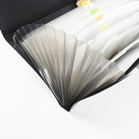 Porte-documents extensible innovant A4, couleur personnalisée, PP, 13 poches, fermeture à bande élastique, matériau épais de 0,7 mm, pour documents