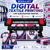 Imprimante par sublimation 1,8 m, imprimante textile par sublimation, imprimante pour t-shirts avec 2 têtes DX7