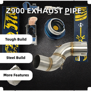 Tubo de Escape Intermedio para Motocicleta Mgod, Colector Z900 de 51 mm, Silenciador, Tubo de Enlace, Acero Inoxidable, Z900 2017-2018 - Product Image 2