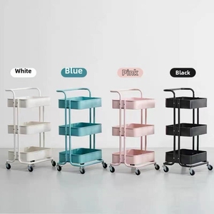 Étagère de rangement mobile pour cuisine, chariot organisateur roulant avec roues universelles et logo personnalisable, étagères et unités de rangement - Product Image 1