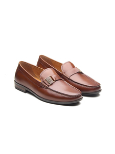 Mocasines de cuero importado con punta redonda y diseño sin cordones, forro de cuero DD y suela de TPR con lámina Ortholite de cuero. - Product Image 6