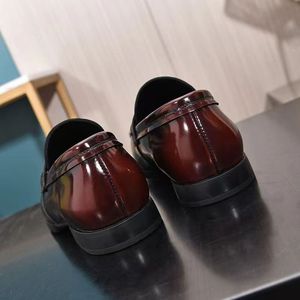 British Style Spring and Autumn New Leather Business Casual Round Toe Flat Heel Loafers for Men - Product Image 2