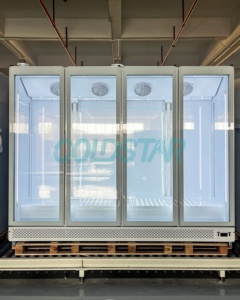 Siêu thị thẳng đứng uống hiển thị cong cửa kính Cola tủ lạnh thiết bị dọc nước giải khát mát - Product Image 3