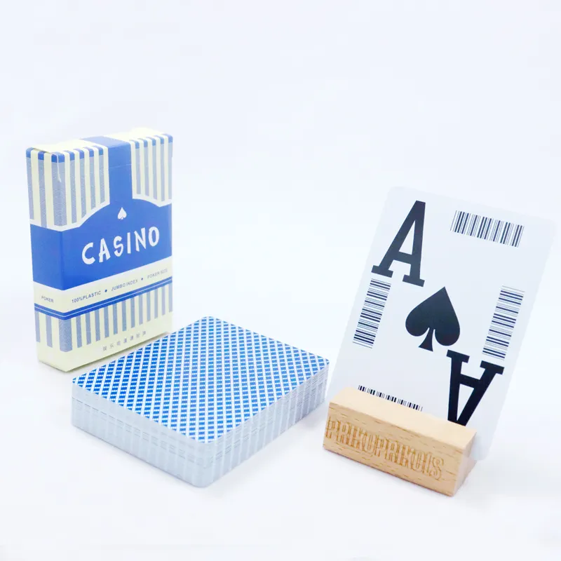 Baralho de cartas de jogo de cassino personalizado em pvc, baralho de cartas de jogo em plástico durável impresso em Dubai, à prova d'água, anti-traficão, conjunto de cartas de barras
