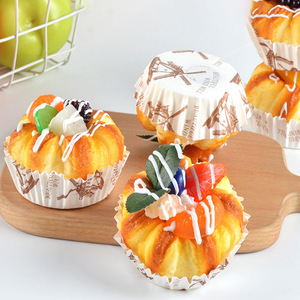 Aimants de réfrigérateur en PU en forme de cupcakes aux fruits simulés, modèles de pain simulés, décorations de cuisine pour la pâtisserie. - Product Image 2