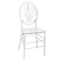 Chaise transparente en PC, moderne et minimaliste, détachable, pour usage commercial extérieur, avec rembourrage en mousse haute élasticité, fabriquée à Foshan