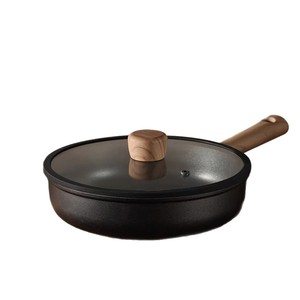 Frying <b>Pan</b> Nonstick Titanium Bottom Double Layer <b>Induction</b> Compatible Home Use With Lid - Product Image 1