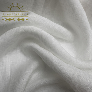 Diskon besar grosir kain Linen 100% murni untuk baju kemeja Linen kain Poplin tenun polos cetak kain Sofa Linen - Product Image 4