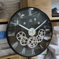 Jam Dinding Quartz Desain Baru dengan Jarum Mutiara, Gerakan Senyap, Tampilan Antik untuk Ruang Tamu, OEM Diterima