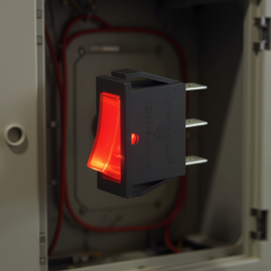 Illuminated Rocker Switch Red 3 Pin On Off Indicator Light <b>Toggle</b> For Electrical Devices - Product Image 3