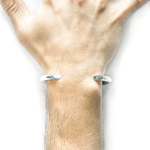 Bracciale rigido Samson Round Maxi Wayfarer in argento - Product Image 2