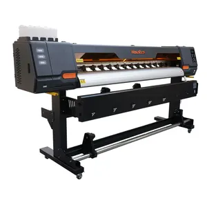 Impresora eco-solvente de velocidad rápida de 1,8 m y 1,6 M XP600 13200, máquina de impresión de pegatinas de cabeza, industria publicitaria automática para envolver automóviles