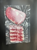 Sacs d'emballage sous vide gaufrés PA/PE pour aliments congelés, sacs de conservation pour poisson, pochettes sous vide transparentes noires gaufrées en plastique pour viande