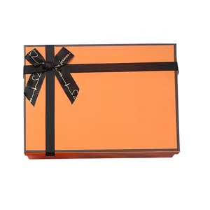 大型整厂定制花式牛皮纸礼品盒紫外线涂层橙色婚庆包装，适合运输最佳使用