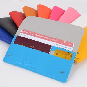 Travel passport folder wallet with customize logo leather passport cover holder