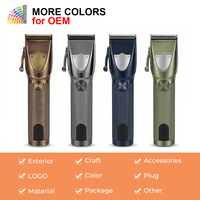 Tondeuse à cheveux professionnelle PRITECH en métal pour hommes, tondeuse de précision sans fil pour dégradés, avec support et 4 guides de coupe robustes
