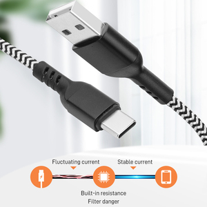 Rápido de carga USB A USB-C de algodón trenzado de alta velocidad de sincronización de datos USB tipo-C Cable para teléfono móvil portátil - Product Image 5