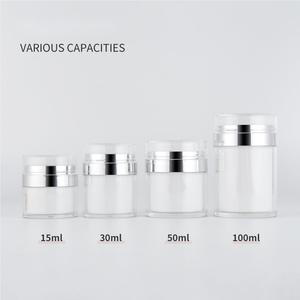 Eco-Friendly 15g 30g 50g 100g Airless Pump Cream Jar Body Cream Lotion Bottle Refillable Plastic Jar Customizable Lotion Jar - Product Image 5