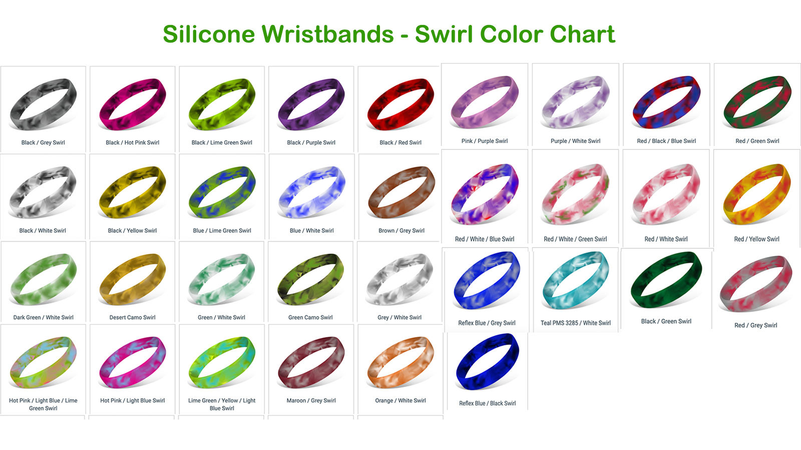 Swirl color chart