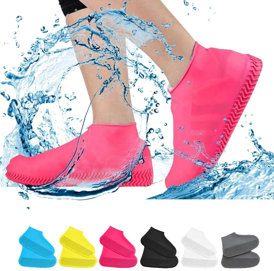 2022 Silicone Waterproof Shoe Covers Resistant Rain Boots Non-Slip Washable Protection for Women, Men