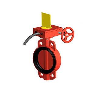 Válvula de Mariposa de Protección Contra Incendios con Clasificación de 300 PSI y Interruptor de Supervisión de 6 Pulgadas (150 mm) |   Válvula de Accionamiento por Engranajes con Certificación UL/FM de WEFLO - Product Image 1