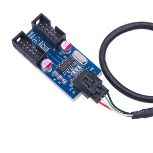 OKYN2512-151 ฮับแยกสัญญาณ USB 2.0 แบบ 9 พิน ความเสถียรสูง 1 ต่อ 2 โมดูลขยายอินเทอร์เฟซเมนบอร์ดเดสก์ท็อป - Product Image 1