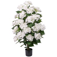 Pohon Hydrangea Buatan Grosir, Tanaman Pot Bunga Putih Palsu, Pohon Bunga Sutra untuk Dekorasi Ruang Tamu, Taman, Patio, dan Pernikahan