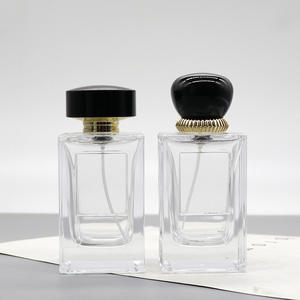 Flacon de parfum en verre transparent carré de 100 ml avec clip, flacon cosmétique vide avec capacité de 30 ml - Product Image 3