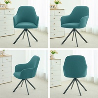 Housse de chaise de salle à manger à accoudoirs hauts, élastique, imperméable, en tissu gaufré et velours grain de maïs, style américain, pour usage domestique et hôtelier, transfrontalière