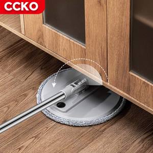 Fregona plana <span class=keywords><strong>de</strong></span> microfibra, accesorio manos libres con cubo, cubo para suelo, gira 360 grados, para limpieza, suelo seco y húmedo, madera dura, color gris y blanco - Product Image 5