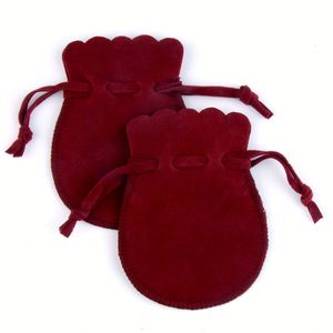 Sac d'emballage en velours de haute qualité en forme de gourde, imprimé sur mesure, 7x9cm, pour boucles d'oreilles et bagues - Product Image 2