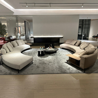 Sofá Modular de Lujo Italiano, Sofá de Cuero Reclinable en Forma de L, Juego de Sofás para Sala de Estar, Diseño Moderno, Modelo Italiano