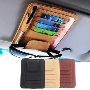 Clip para Gafas de Coche Z-6555, Multifuncional, de PU, para Visera de Coche, Organizador de Visera Solar - Product Image 1